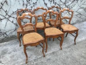 Lot of 06 Louis Philippe Walnut Chairs - Restored (work in progress)_car 1553